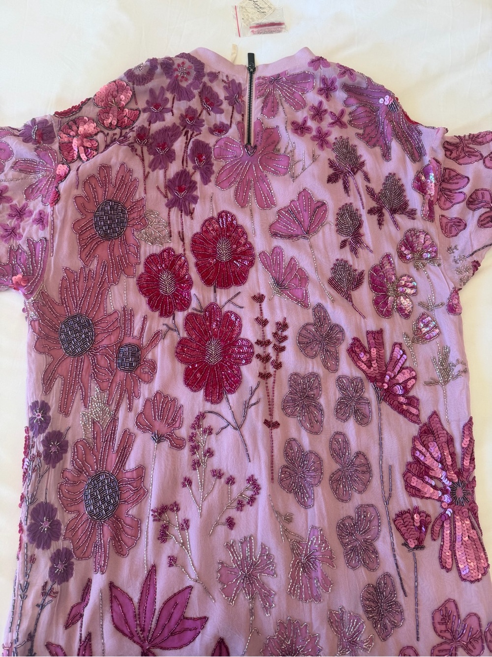 Free People Pink Jewel Embroidered Mini Dress - Picture 5 of 9